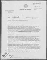 Memorandum from Jarvis E. Miller to Governor William P. Clements, Jr., July 8, 1982
