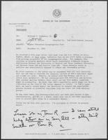 Memorandum from Jarvis E. Miller to Governor William P. Clements, Jr., December 14, 1982
