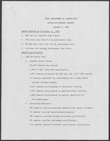 Texas Department of Corrections, Education Program Summary, January 3, 1989