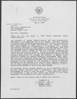 Correspondence between Rider Scott and Carrie Carpenter regarding inmate rehabilitation, May 8, 1989