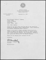 Correspondence between William P. Clements and Donald E. Campsey regarding the Edwards Underground Water District, February 28, 1989
