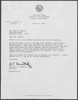 Correspondence between William P. Clements, Jr. and Gail B. Abbott, October 18, 1989 - April 23, 1990