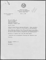 Correspondence between William P. Clements, Jr. and G.R. Swift, Jr., March 17 - April 1, 1987