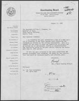 Letter from Beryl Buckley to Governor William P. Clements, Jr., August 11, 1980