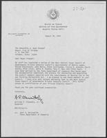 Letter from William P. Clements, Jr. to The Honorable J. Hugh Stempel, August 19, 1988