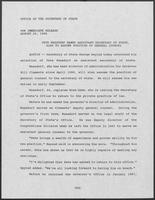 Press release regarding Pete Wassdorf, Assistant Secretary of State, August 29, 1989