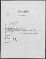 Appointment letter from William P. Clements to Secretary of State, Jack Rains, July 25, 1988