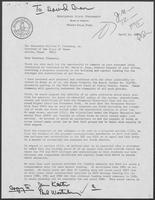 Letter from W. M. Thacker to Governor William P. Clements, Jr., April 14, 1981