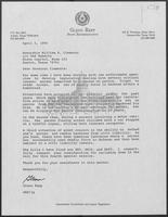 Letter from Glen Repp to William P. Clements, Jr. with attachments, April 5, 1990