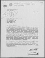Letter from William A. McKenzie to William P. Clements, Jr. with attached bill, March 7, 1990