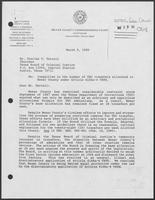 Letter from Tom Vickers to Charles T. Terrell regarding inequities in TDC transfers, March 9, 1990