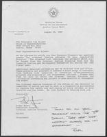 Letter from Rider Scott to Kim Brimer regarding approved grants in legislative district, August 25, 1989