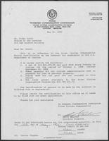Letter from Jerry Belcher to Rider Scott regarding the Crime Victims Compensation Payout Certification, May 15, 1990