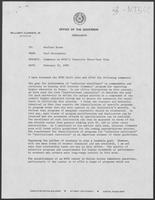 Memorandum from Paul Wrotenbery to Winfree Brown, February 20, 1980