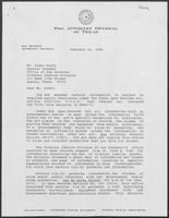 Letter from the Open Government Section of the Opinion Committee to Rider Scott regarding public disclosure for certain information, February 24, 1989