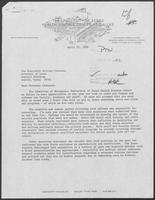 Letter from John A. Shadduck to Governor William P. Clements, Jr., April 25, 1980