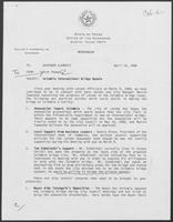 Memo from Rich Thomas to William P. Clements regarding Colombia International Bridge Update, April 14, 1988