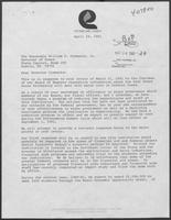 Letter from F. H. (Bub) McDowell to William P. Clements, Jr., April 29, 1981