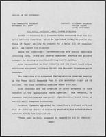 Press release regarding Oil Spill Advisory Panel Findings, November 16, 1989