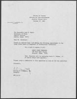 Appointment letter from William P. Clements to Secretary of State, Jack Rains, October 27, 1987