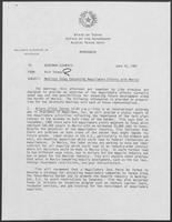 Memo from Rich Thomas to William P. Clements regarding Meetings Today Concerning Maquiladora Efforts with Mexico, June 17, 1987