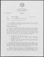 Memo from Rich Thomas to William P. Clements regarding Issues on the New Immigration Act, April 15, 1987