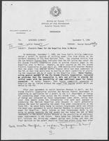 Memo from Rich Thomas to William P. Clements regarding Electric Power for the Boquillas Area in Mexico, September 9, 1988