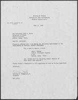 Appointment letter from William P. Clements, Jr., to Secretary of State, Jack Rains, June 12, 1989