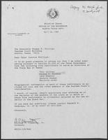 Letter from William P. Clements to Thomas Phillips, April 24, 1989