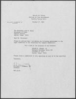 Appointment letter from William P. Clements to Secretary of State, Jack Rains, October 27, 1987