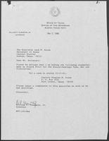 Appointment letter from William P. Clements to Secretary of State, Jack Rains, May 3, 1988