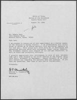 Letter from William P. Clements to Robert Gunn, August 19, 1988