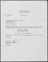 Appointment letter from William P. Clements to Secretary of State, George Bayoud, August 16, 1990