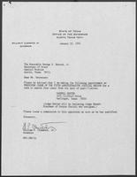 Appointment letter from William P. Clements to Secretary of State, George Bayoud, January 18, 1990