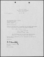 Appointment letter from William P. Clements to Secretary of State, Jack Rains, July 23, 1987