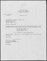 Appointment letter from William P. Clements to Secretary of State, George Bayoud, August 16, 1990