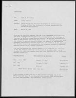 Memo from Larry Janecek to Paul T. Wrotenbery regarding Third Request by TDC for Finding of Fact for Utilization of Funds Appropriated for Unforeseen Developments, March 26, 1982