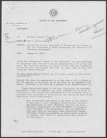 Memo from Paul T. Wrotenbery to Governor William P. Clements, Jr., regarding request by the Texas Department of Corrections, June 9, 1981