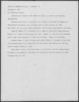 Press release from the Office of Governor William P. Clements, Jr. regarding appointments, February 9, 1981