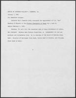 Press release from the Office of Governor William P. Clements, Jr. regarding appointments, January 7, 1981