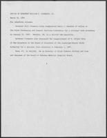 Press release from the Office of Governor William P. Clements, Jr. regarding appointments, March 19, 1981
