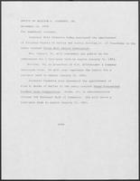 Press release from the Office of Governor William P. Clements, Jr. regarding appointments, November 14, 1979