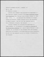 Press release from the Office of Governor William P. Clements, Jr. regarding appointments, May 13, 1980