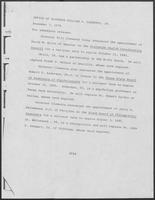 Press release from the Office of Governor William P. Clements, Jr. regarding appointments, December 7, 1979