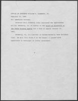 Press release from the Office of Governor William P. Clements, Jr. regarding appointments, February 22, 1980