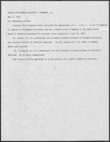News release from William P. Clements, Jr., regarding recent appointments, May 11, 1982