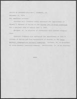 News release from the Office of Governor William P. Clements, Jr., regarding recent appointments, December 21, 1979