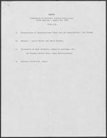 Agenda and scope of work for the Commission on Criminal Justice Corrections Staff Meeting, August 26, 1982