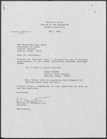 Appointment letter from William P. Clements to Jack M. Rains, May 2, 1989