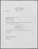 Appointment letter from William P. Clements to Jack M. Rains, November 12, 1987